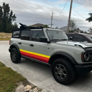 ford bronco retro side stripe decal wrap