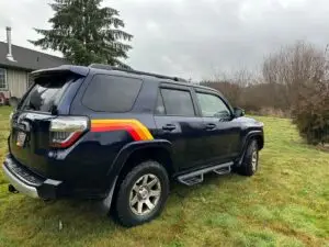 toyota 4runner back panel retro racing stripe